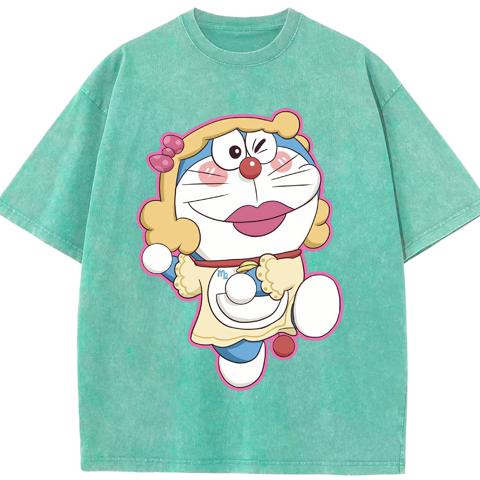 （画像用） ドラえもん Doraemon 綿100% ヴィンテージ風 半袖Tシャツ（フロントプリント）